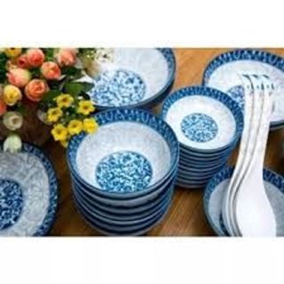 Bát Canh Bộ Đồ Ăn Chống bỏng Retro Màu Xanh Và Trắng Sứ Series Cảnh Đức Trấn Bộ Đồ Ăn Gốm Sứ Quà Tặng Tốt Nhất