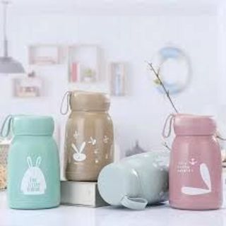 Bình đựng nước giữ nhiệt lõi thuỷ tinh bọc nhựa lúa mạch Cốc cách nhiệt hai lớp 320ml