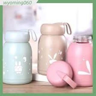 Bình đựng nước giữ nhiệt lõi thuỷ tinh bọc nhựa lúa mạch Cốc cách nhiệt hai lớp 320ml