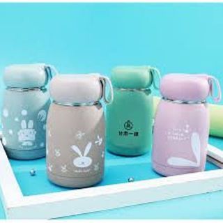 Bình đựng nước giữ nhiệt lõi thuỷ tinh bọc nhựa lúa mạch Cốc cách nhiệt hai lớp 320ml