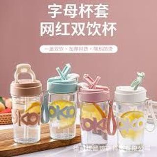 Ly Thuỷ Tinh HOHO Nắp Màu 350ml