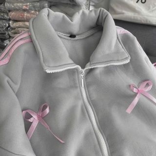 Áo khoác cổ bẻ chạy sọc Chất thun nỉ mịn mát dày, viền tay gắn nơ .dây kéo phao freesize dưới 75kg