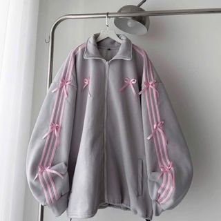 Áo khoác cổ bẻ chạy sọc Chất thun nỉ mịn mát dày, viền tay gắn nơ .dây kéo phao freesize dưới 75kg