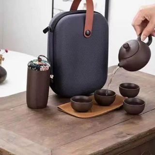 Bộ ấm trà tử sa đóng gói du lịch