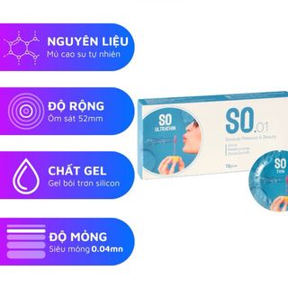 Bao cao su SO ULTRATHIN hương vani Bao cao su SO ULTRATHIN hương vani