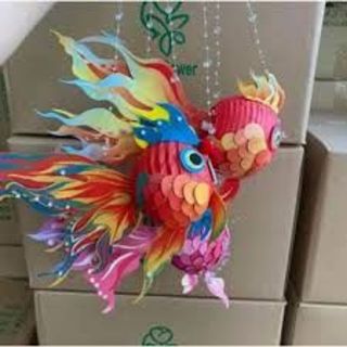 Lồng đèn LED thủ công SJJL kiểu cá koi phong cách Trung Hoa Lồng đèn LED thủ công SJJL kiểu cá koi phong cách Trung Hoa