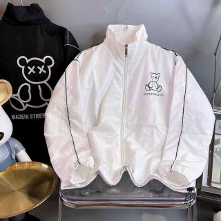 Áo khoác chất dù 2 lớp , dù phối in gấu .