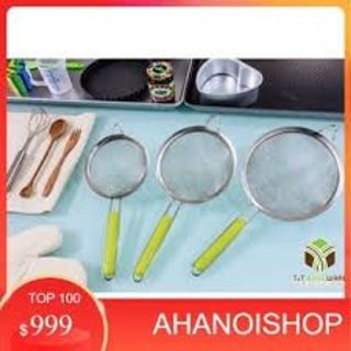 Rây Lọc Viền Inox Cán Xanh Cao Cấp/ Rây cháo cho bé/ Rây thức ăn siêu mịn cho .bé 16CM Rây Lọc Viền Inox Cán Xanh Cao Cấp/ Rây cháo cho bé/ Rây thức ăn siêu mịn cho .bé 16CM