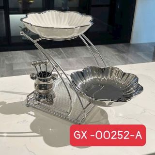 Đĩa sứ 3 tầng kèm dĩa ăn hoa quả, khay đựng đồ ăn trái cây phòng khách gia đình Đĩa sứ 3 tầng kèm dĩa ăn hoa quả, khay đựng đồ ăn trái cây phòng khách gia đình