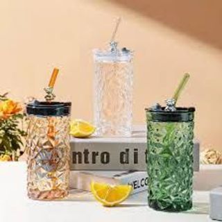 LY THỦY TINH VÂN PHA LÊ NẮP KÍN GẤU + TẶNG KÈM ỐNG HÚT THỦY TINH 400ML + TẶNG CỌ VỆ SINH ỐNG HÚT LY THỦY TINH VÂN PHA LÊ NẮP KÍN GẤU + TẶNG KÈM ỐNG HÚT THỦY TINH 400ML + TẶNG CỌ VỆ SINH ỐNG HÚT