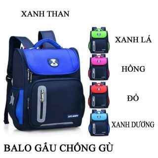 Balo Chống Gù Chống Nước Hình Gấu Cho Học Sinh Tiểu Học Và Trung Học - Cặp Sách Cho Bé Trai Và Bé Gái