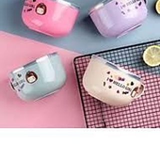 TÔ ĂN MÌ CÓ NẮP KÈM MUỖNG, TÔ MÌ DỄ THƯƠNG, ĐỰNG THỨC ĂN