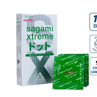 Bao cao su Sagami Xtreme Dots, gân gai bi siêu mỏng Bao cao su Sagami Xtreme Dots, gân gai bi siêu mỏng