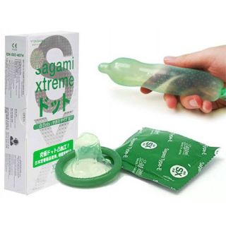 Bao cao su Sagami Xtreme Dots, gân gai bi siêu mỏng Bao cao su Sagami Xtreme Dots, gân gai bi siêu mỏng