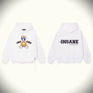 Áo hoodie in nổi chữ INSANE Áo hoodie in nổi chữ INSANE