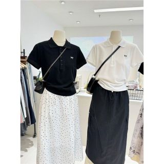 ÁO THUN POLO THÊU NƠ NHỎ freesize dưới 52kg