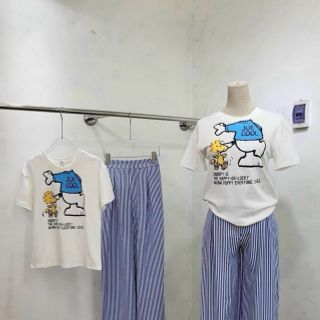 Bộ áo tay ngắn in SNOOPY, quần dài kẻ in Snoppy Chất cotton mịn mát freesize dưới 65kg Bộ áo tay ngắn in SNOOPY, quần dài kẻ in Snoppy Chất cotton mịn mát freesize dưới 65kg