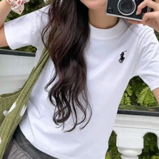 Áo thun baby tee logo thêu ngựa freesize dưới 55kg