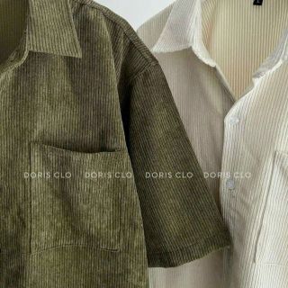 Sơ mi tay ngắn chất nhung mịn form dưới 70kg