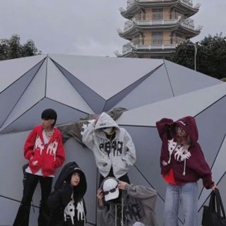 Áo khoác hoodie zip in chữ nổi PREFACE dây kéo 2 đầu Áo khoác hoodie zip in chữ nổi PREFACE dây kéo 2 đầu