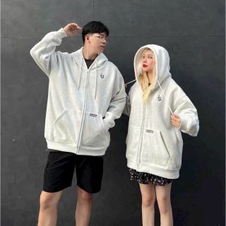 Áo khoác hoodie zip form rộng in NQ NQ30AM Áo khoác hoodie zip form rộng in NQ NQ30AM