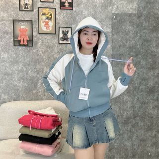 Áo phối 2 màu nỉ XK dày mịn tay xỏ ngón Áo phối 2 màu nỉ XK dày mịn tay xỏ ngón