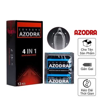 Bao cao su siêu mỏng azodra 4 trong 1 Bao cao su siêu mỏng azodra 4 trong 1