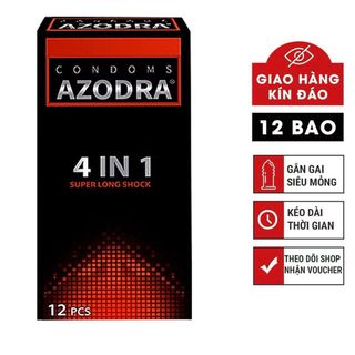 Bao cao su siêu mỏng azodra 4 trong 1 Bao cao su siêu mỏng azodra 4 trong 1