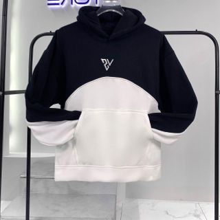 Áo hoodie phối 2 màu thêu VESTURES chất nỉ bông dày mịn