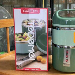 Cặp lồng giữ nhiệt 2 NGĂN INOX CAO CẤP TEDEMEI Cặp lồng cơm, cặp lồng đựng thức ăn ủ nóng 6-8 tiếng