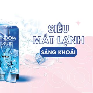 Bao cao su siêu mỏng muaisi cool lực sĩ mát lạnh Hộp 10 cái Bao cao su siêu mỏng muaisi cool lực sĩ mát lạnh Hộp 10 cái