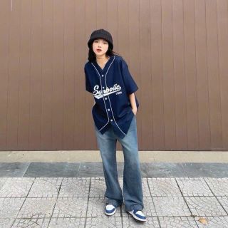 Sơ mi bóng chày thêu Symbolic