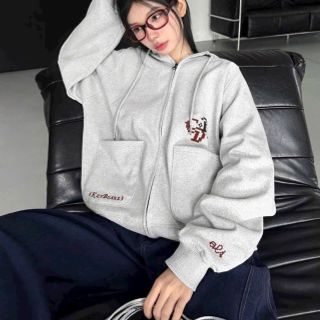 Áo khoác hoodie zip form boxy 2 túi vuông in Keyboard