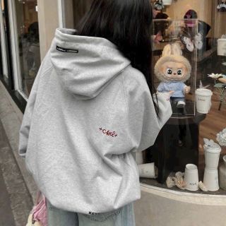 Áo khoác hoodie zip form boxy 2 túi vuông in Keyboard