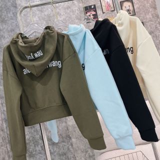 Áo khoác dáng lửng in WANG chất nỉ PC dày mịn freesize dưới 55kg