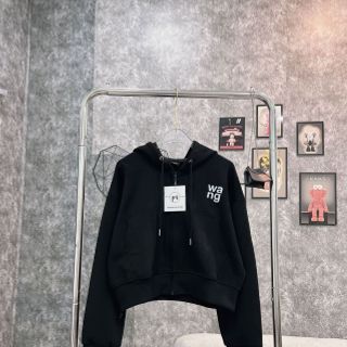 Áo khoác dáng lửng in WANG chất nỉ PC dày mịn freesize dưới 55kg