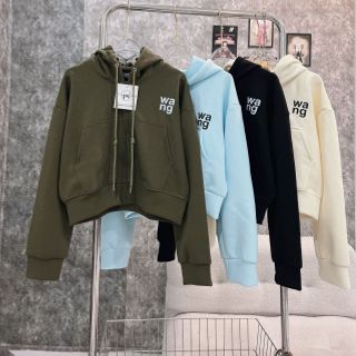 Áo khoác dáng lửng in WANG chất nỉ PC dày mịn freesize dưới 55kg