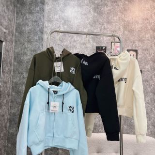 Áo khoác dáng lửng in WANG chất nỉ PC dày mịn freesize dưới 55kg