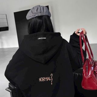 Áo khoác hoodie zip form boxy thêu What Is Normal ? Áo khoác hoodie zip form boxy thêu What Is Normal ?