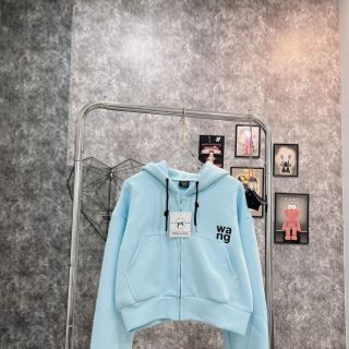 Áo khoác dáng lửng in WANG chất nỉ PC dày mịn freesize dưới 55kg