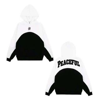 Áo hoodie thêu chữ PEACEFUL nỉ pe dày mềm mịn, form rộng Áo hoodie thêu chữ PEACEFUL nỉ pe dày mềm mịn, form rộng