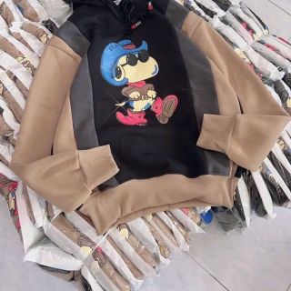 Áo Hoodie in chú chó cao bồi dễ thương Áo Hoodie in chú chó cao bồi dễ thương