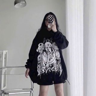 Áo khoác in Devil 3 mặt quỷ chất nỉ mịn mát freesize dưới 70kg