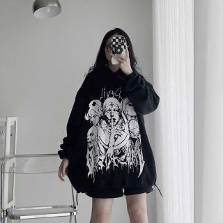 Áo khoác in Devil 3 mặt quỷ chất nỉ mịn mát freesize dưới 70kg