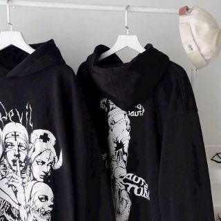 Áo khoác in Devil 3 mặt quỷ chất nỉ mịn mát freesize dưới 70kg