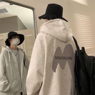 Áo khoác in chữ M WKECESLDBE chất nỉ bông dày mịn unisex nam nữ