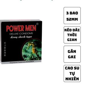 Bao cao su powermen CÁ NGỰA HỘP 3 CÁI Bao cao su powermen CÁ NGỰA HỘP 3 CÁI