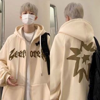 Áo khoác in nổi chữ ZEE chất nỉ dày mịn form rộng freesize unisex