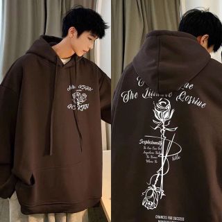 Áo hoodie in hoa hồng chất nỉ dày mịn freesize form rộng unisex Áo hoodie in hoa hồng chất nỉ dày mịn freesize form rộng unisex