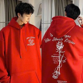 Áo hoodie in hoa hồng chất nỉ dày mịn freesize form rộng unisex Áo hoodie in hoa hồng chất nỉ dày mịn freesize form rộng unisex